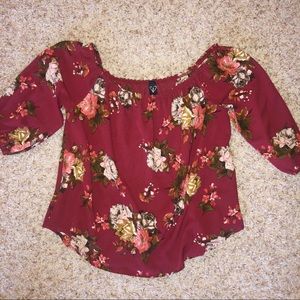 Off the shoulder floral top